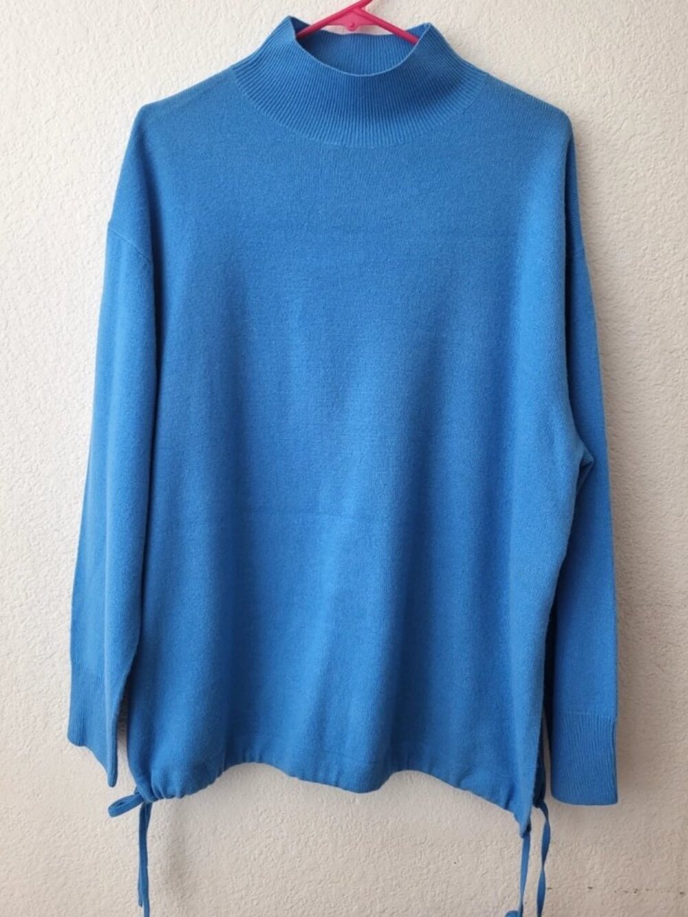 NWOT 360 Cashmere Cashmere Turtleneck Knit Pullover Sweater In Blue Size M